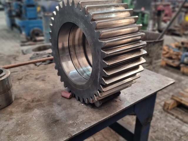 Large steel gear